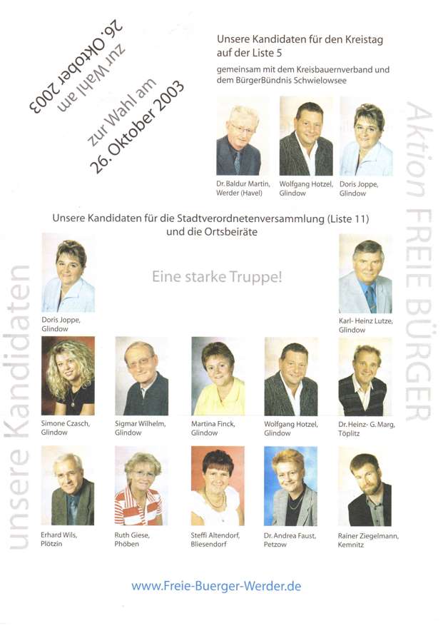 Kandidaten zur Kommunalwahl 2003 Image